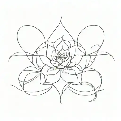 Create A Tattoo On The Theme Of Self-love In The Style Of Line Art Or The So-called Minimalism