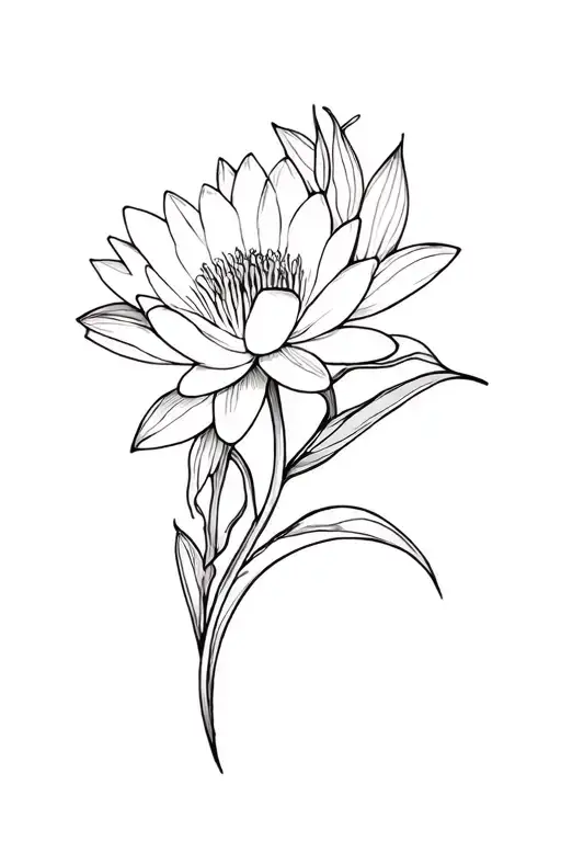 Honeysuckle And Water Lilly Flowers