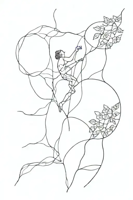 Climbing Tattoo Little Abstract