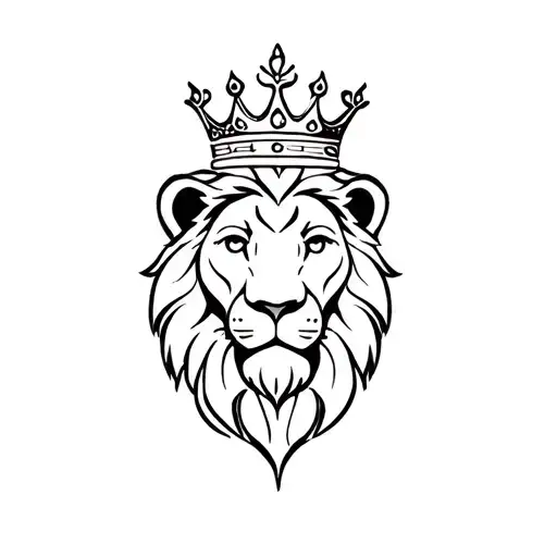 Lion Wearing A Crown