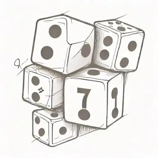 Incorporate The Numbers 4711 Into A Minimalist Tattoo Design Featuring A Pair Of Dice