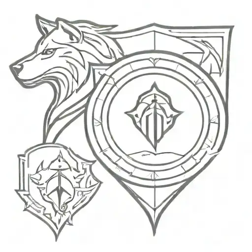 Assassin's Creed Valhalla Shield With A Wolf In The Center
