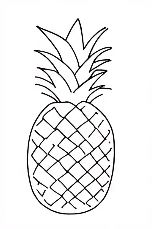 Simple Pinapple Concept Single Line