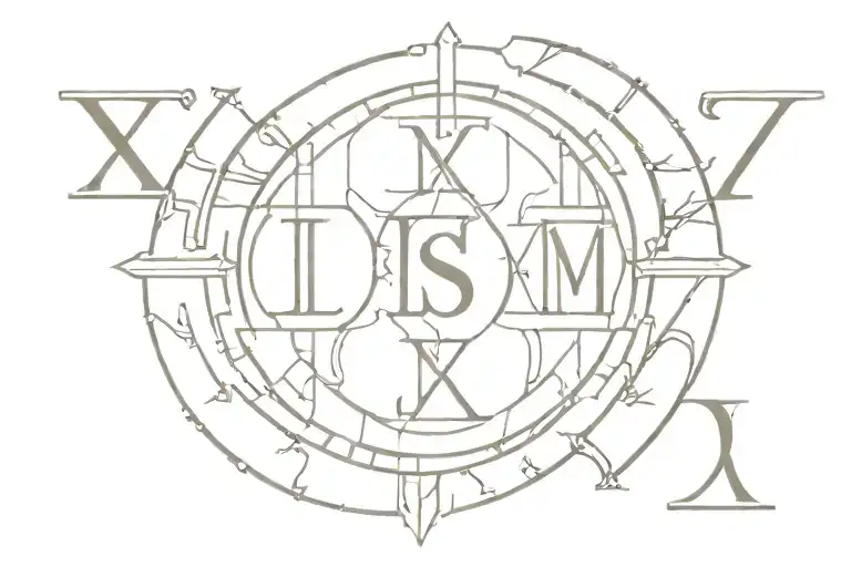 Intricate Design Of Roman Numerals Forming A Hidden Message Related To Ljjajsjm