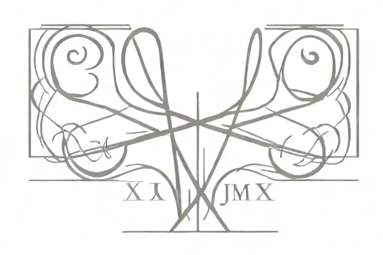 Intricate Design Of Roman Numerals Forming A Hidden Message Related To Ljjajsjm