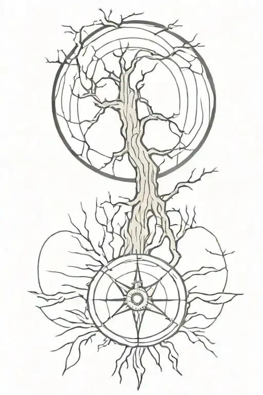 Tree Ring Bark Compass