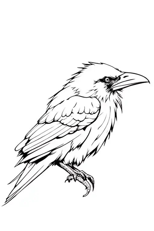 Raven Forearm Tattoo Design