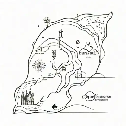 A Minimalist Design Of The Marauder's Map With Hidden Footprints Of Different Magical Beasts