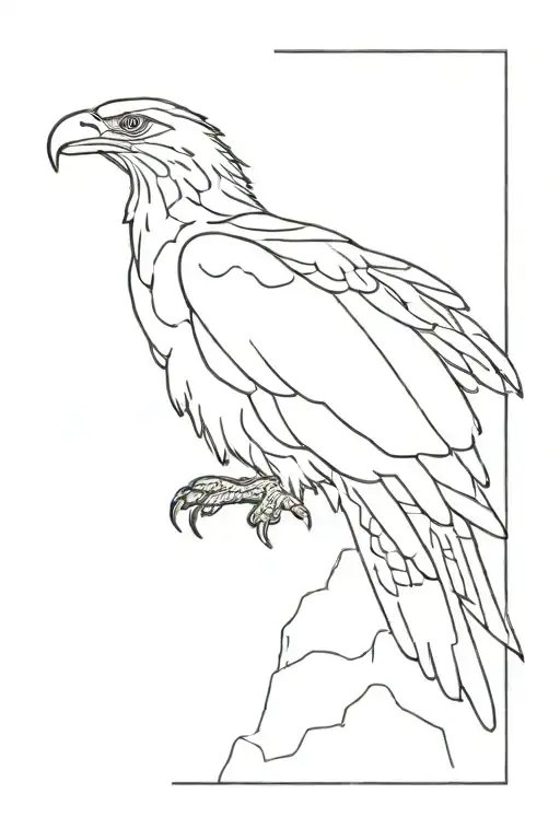 An Eagle Perched On Top