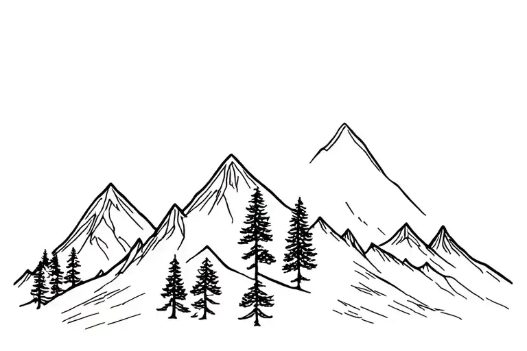 Mountain And Fir