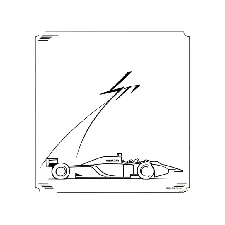 F1 Car With Lewis Hamilton Driving Fast