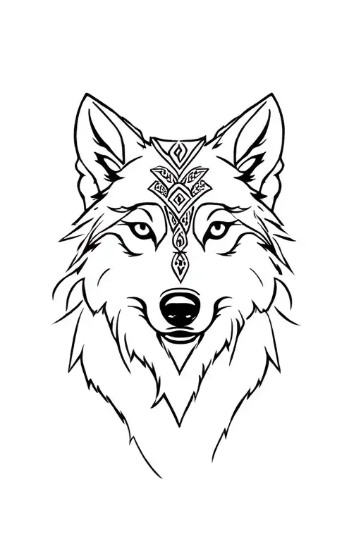 Wolf Face With Mexican Day