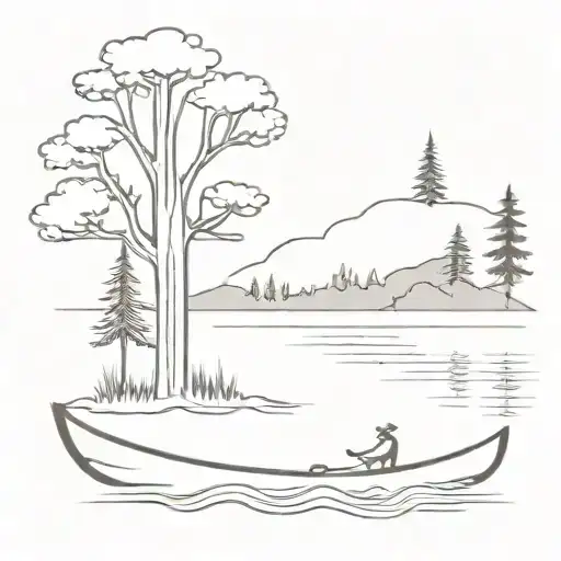 Canoe And Tree
