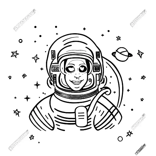 Astronaut Coding In Space