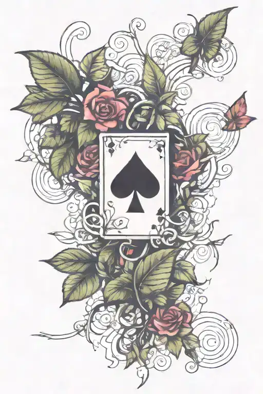 Card Suits And Vines Wrapping