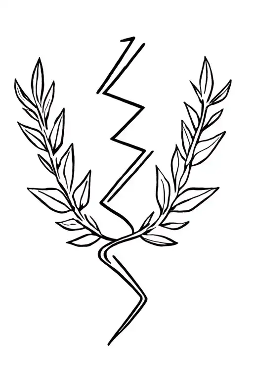 Laurel Leaf Wreath Struck By Lightning