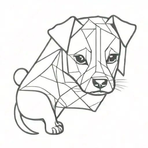 Love For Puppies Geometric Symbols