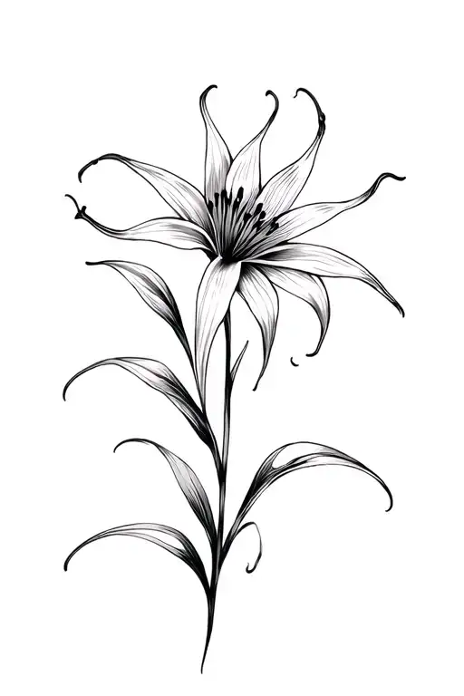 Black Spider Lily