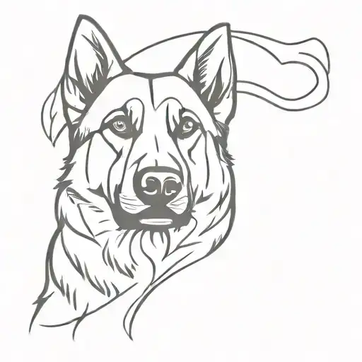 German Shepherd Front