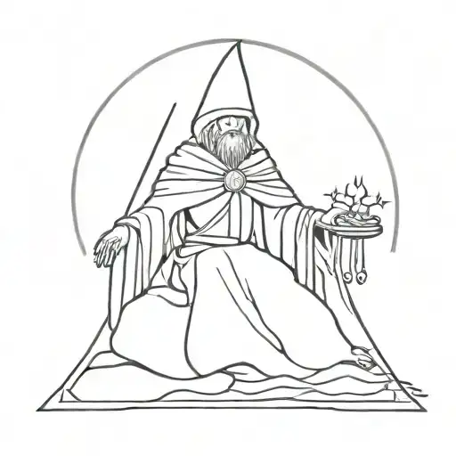 Sorcerer And Emperor Tarot Card