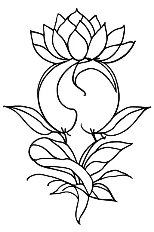 Lotus With A Crescent