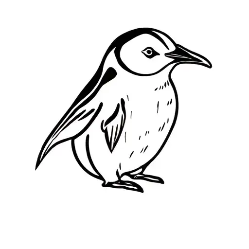 Penguin With Stone In The Beak