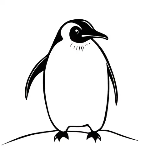 Penguin With Stone In The Beak