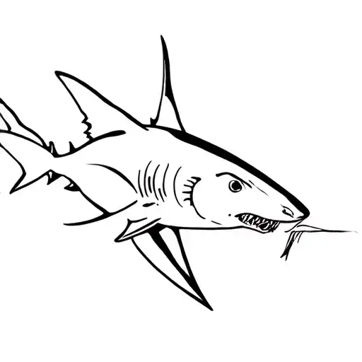 Black Tip Shark Eating