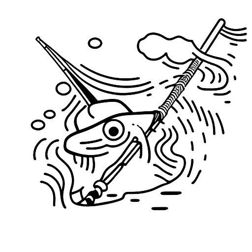 Fisherman Fishing In A Small Lake