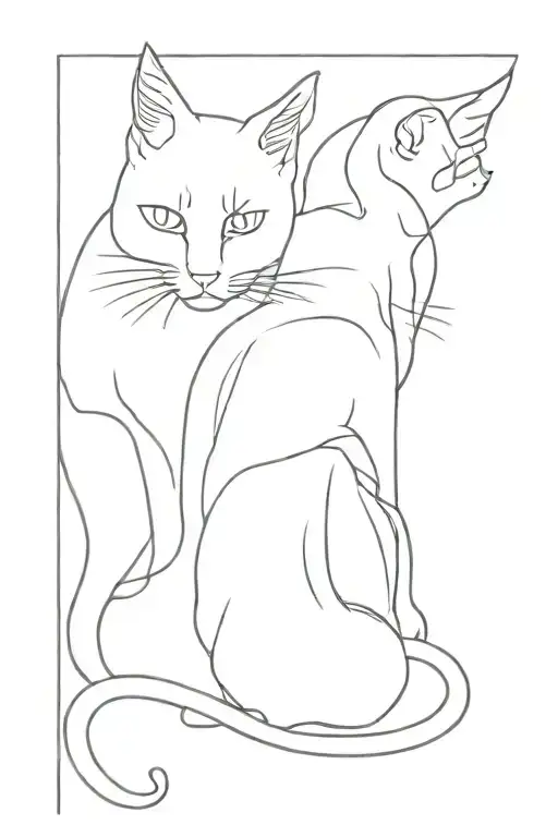 Silhouette Of A Cat Good And Evil