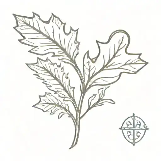 A Coat Of Arms With Oak Leaf