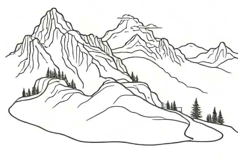 Road Leading To The Summit Of A Mountain