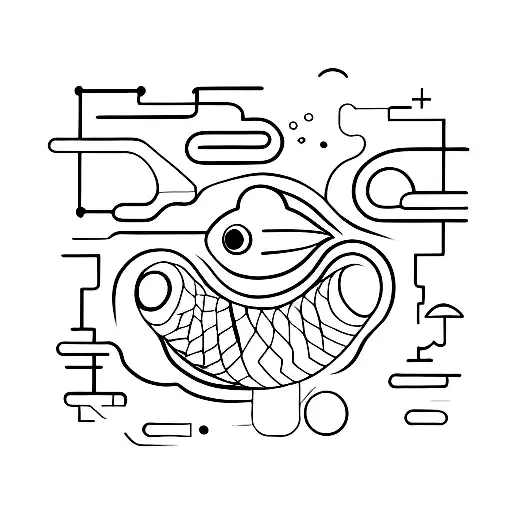 Minimalistic Line Eel