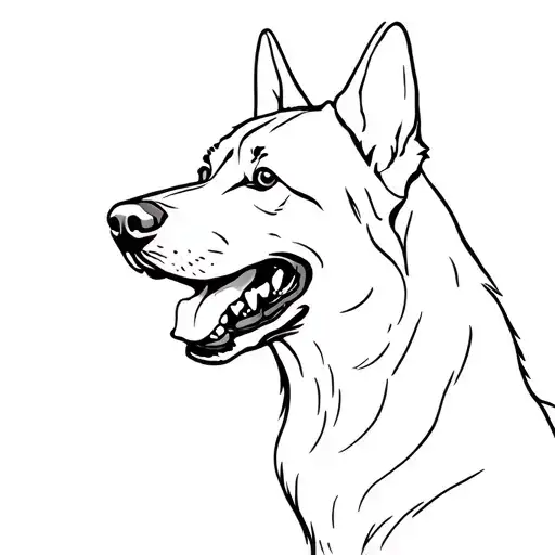 German Shepherd Barking With Shaved Down Canines Teeth