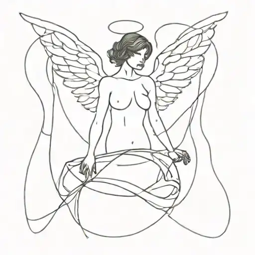 Angel Knits The Thread Of Fate