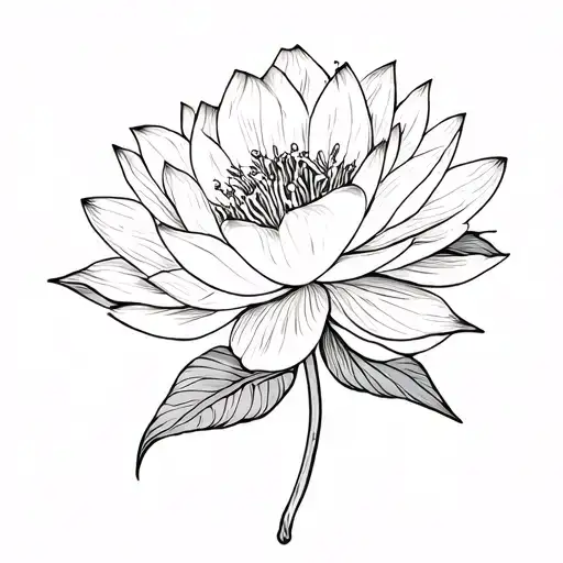 Carnation And Water Lily Intertwined