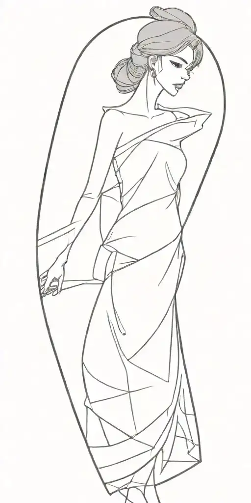 Anime Woman In Big Dress