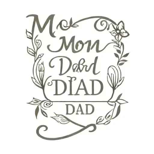 Mom And Dad Name Banner