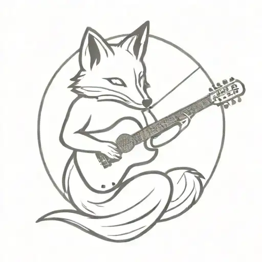 Fox Playing Guitar