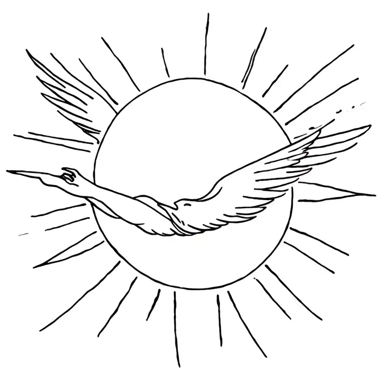 Icarus Flying Towards The Sun