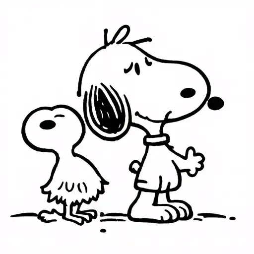 Snoopy Protecting Woodstock