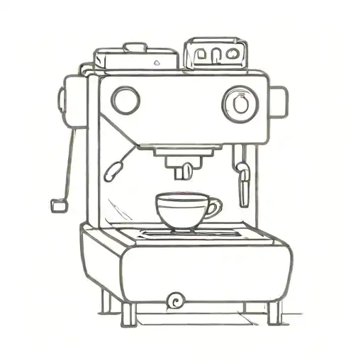 An Intricate Espresso Machine Design Intertwined With Coffee Beans And Steam