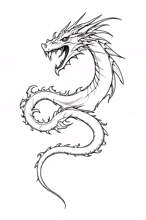 Dragon Emerging Centrically