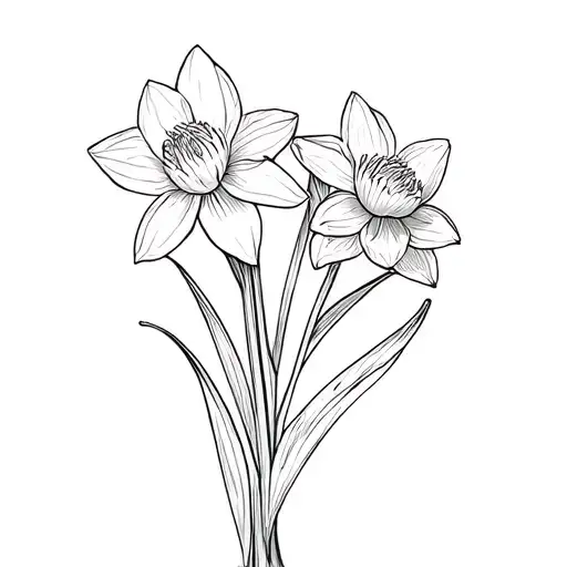 Narcissus Flower And Water Lily Flower Bouquet