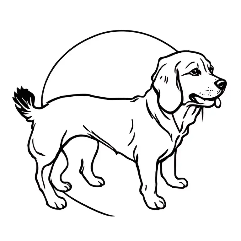 Floral Golden Retriever Cocer Spaniel Mix