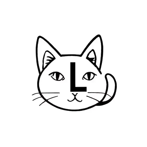 Cat With The Letter L
