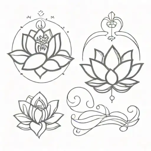 Lotus And Zodiac Sign Aquarius