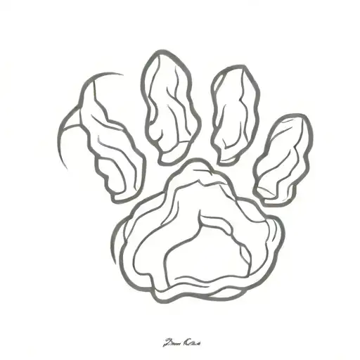 Schnauzer Dog Paw Print Made Only Live Once Weak A Fearless