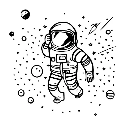 Spaceman Walking On The Moon