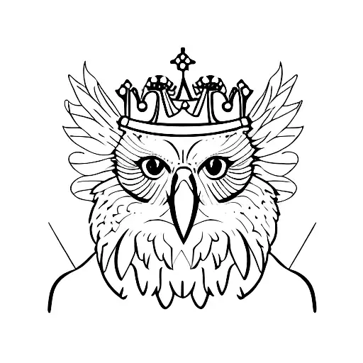 A Majestic Falcon Wearing A Royal Crown